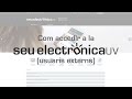 Image of the cover of the video;Accés Seu Electrònica de la Universitat de València
