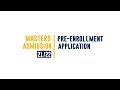 Image of the cover of the video;Pre-enrolllment application tutorial