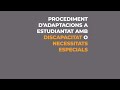 Image of the cover of the video;Adaptacions UVdiscapacitat