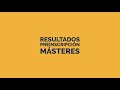 Image of the cover of the video;Resultados preinscripción segunda fase Másteres UV